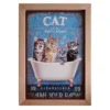 Wash your paws framed metal sign