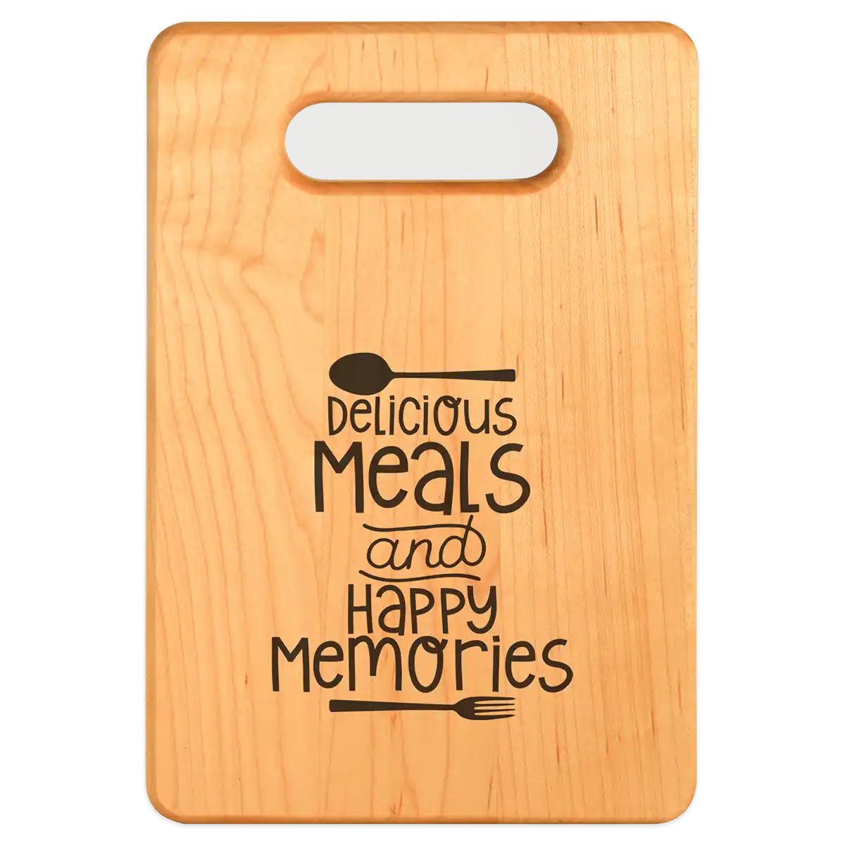 Meals and memories maple cutting board 9x6