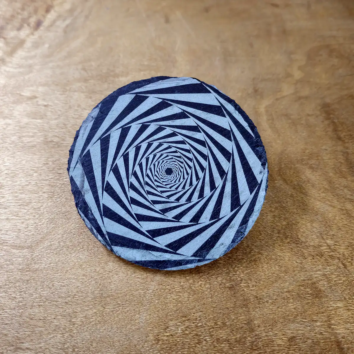 Round slate coasters