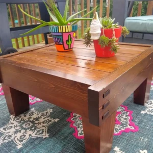 Custom cedar patio table