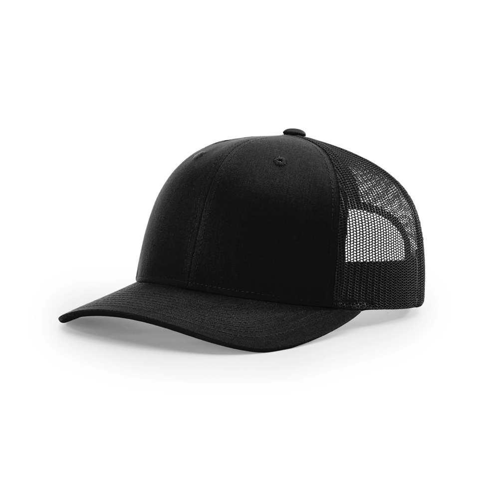 Black Richardson 112 Trucker style hat